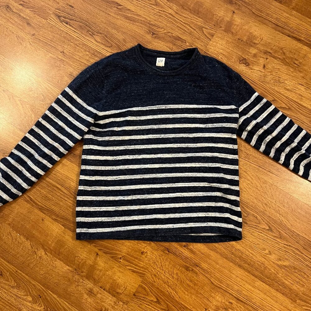 GAP Men's Heathered stripe roll-neck sweater - Size Large